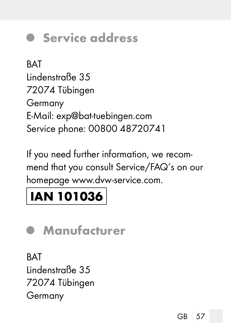 Service address | Silvercrest MZ 20-1 User Manual | Page 57 / 61