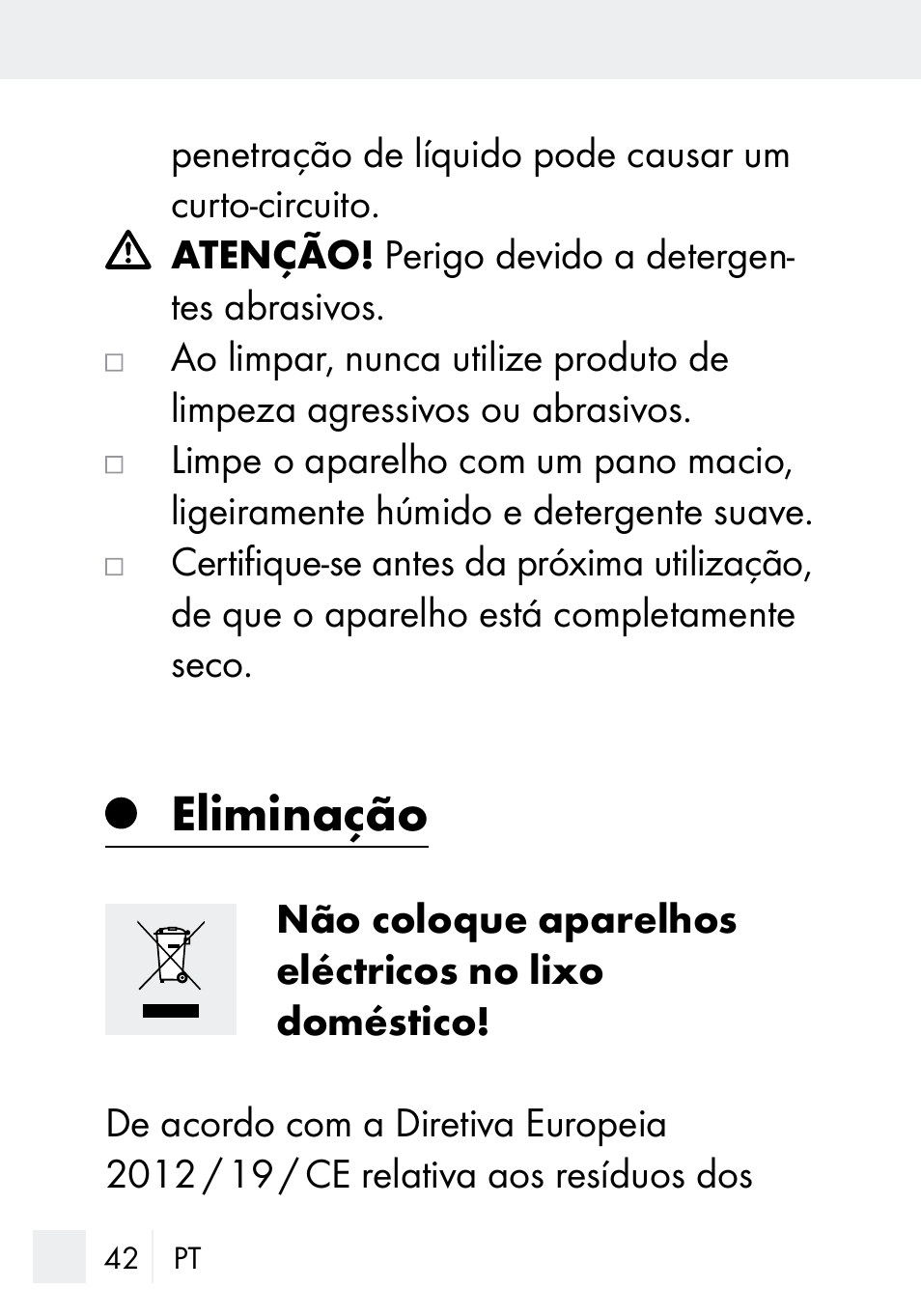 Eliminação | Silvercrest MZ 20-1 User Manual | Page 42 / 73
