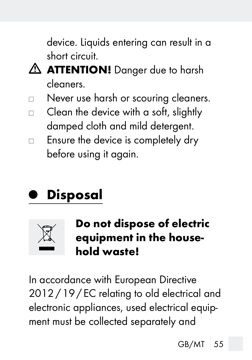 Disposal | Silvercrest MZ 20-1 User Manual | Page 55 / 73