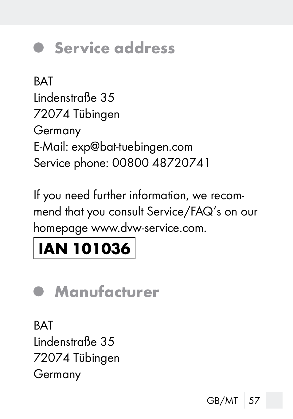 Service address | Silvercrest MZ 20-1 User Manual | Page 57 / 73