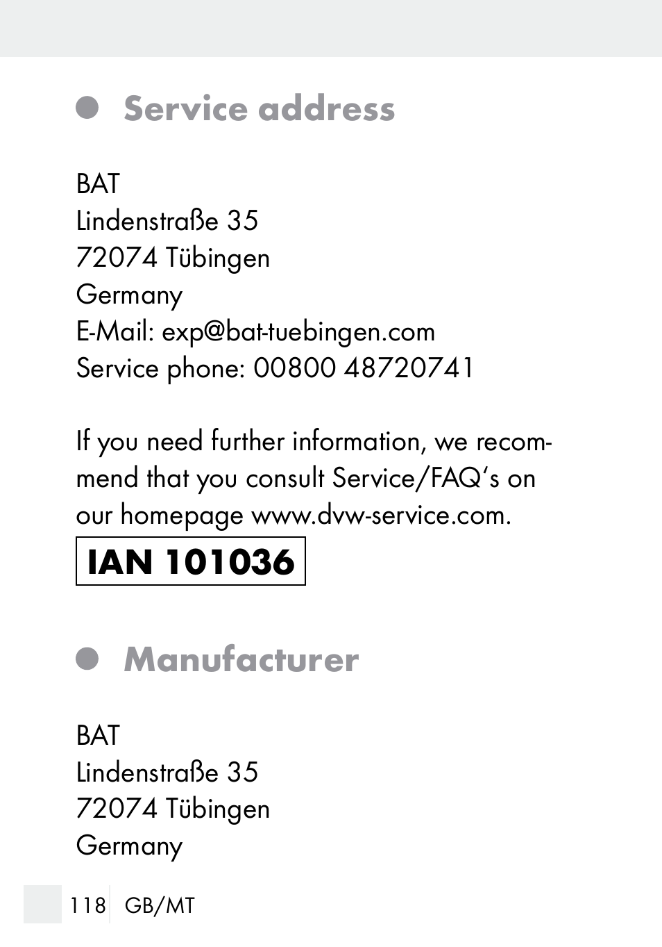 Service address | Silvercrest DZ 20 User Manual | Page 118 / 149