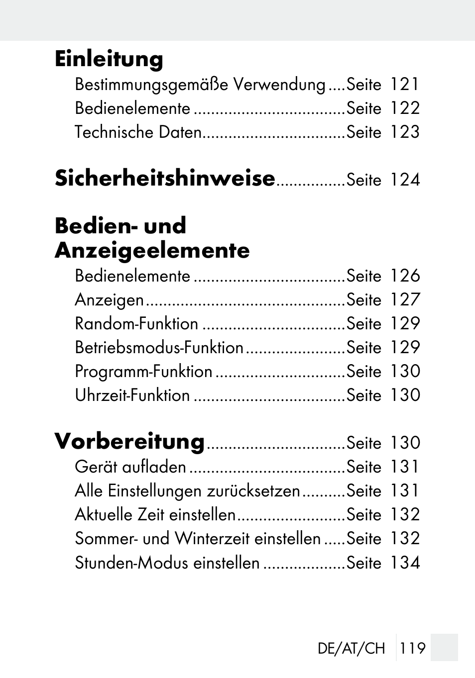 Einleitung, Sicherheitshinweise, Bedien- und anzeigeelemente | Vorbereitung | Silvercrest DZ 20 User Manual | Page 119 / 149