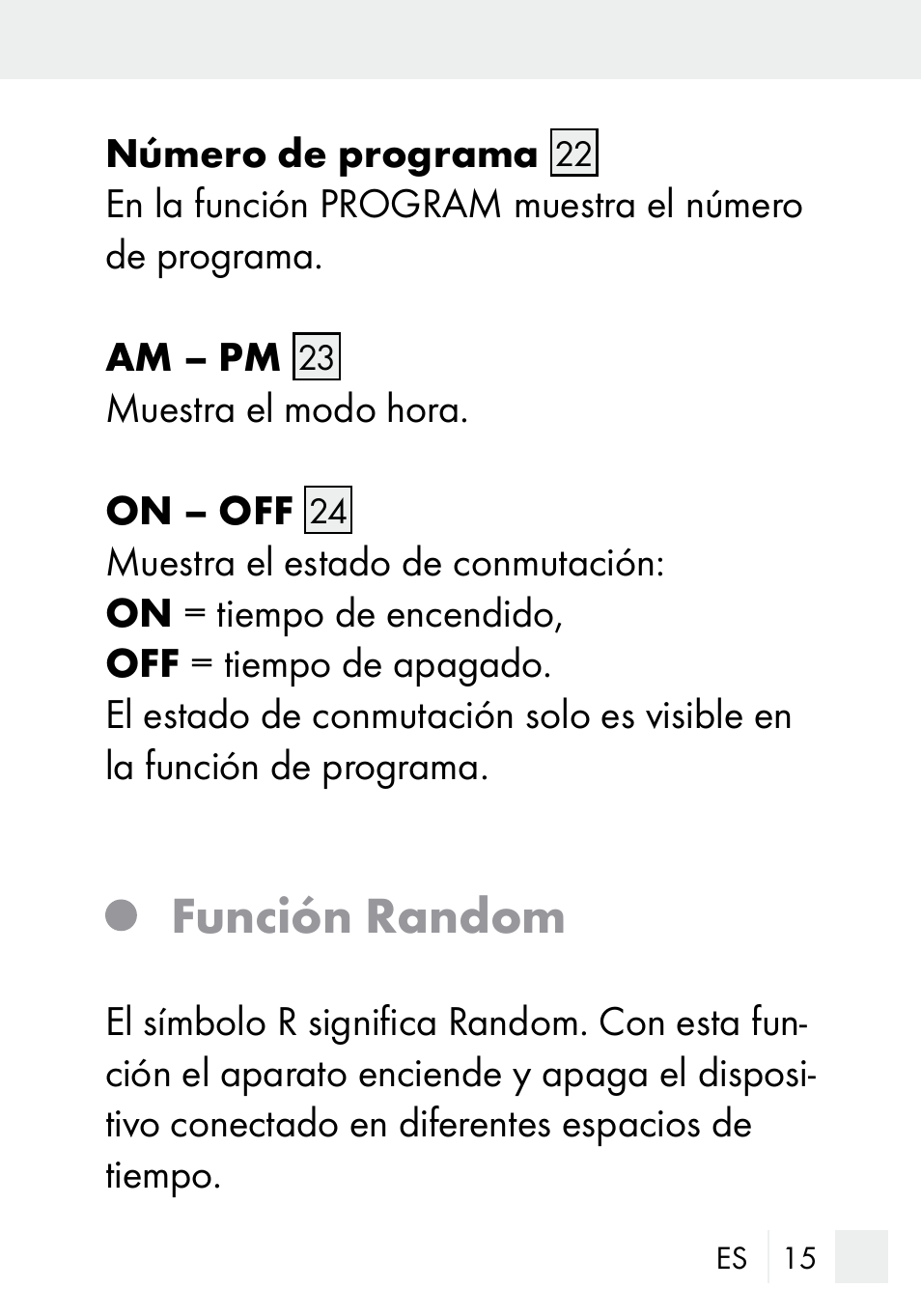Función random | Silvercrest DZ 20 User Manual | Page 15 / 149