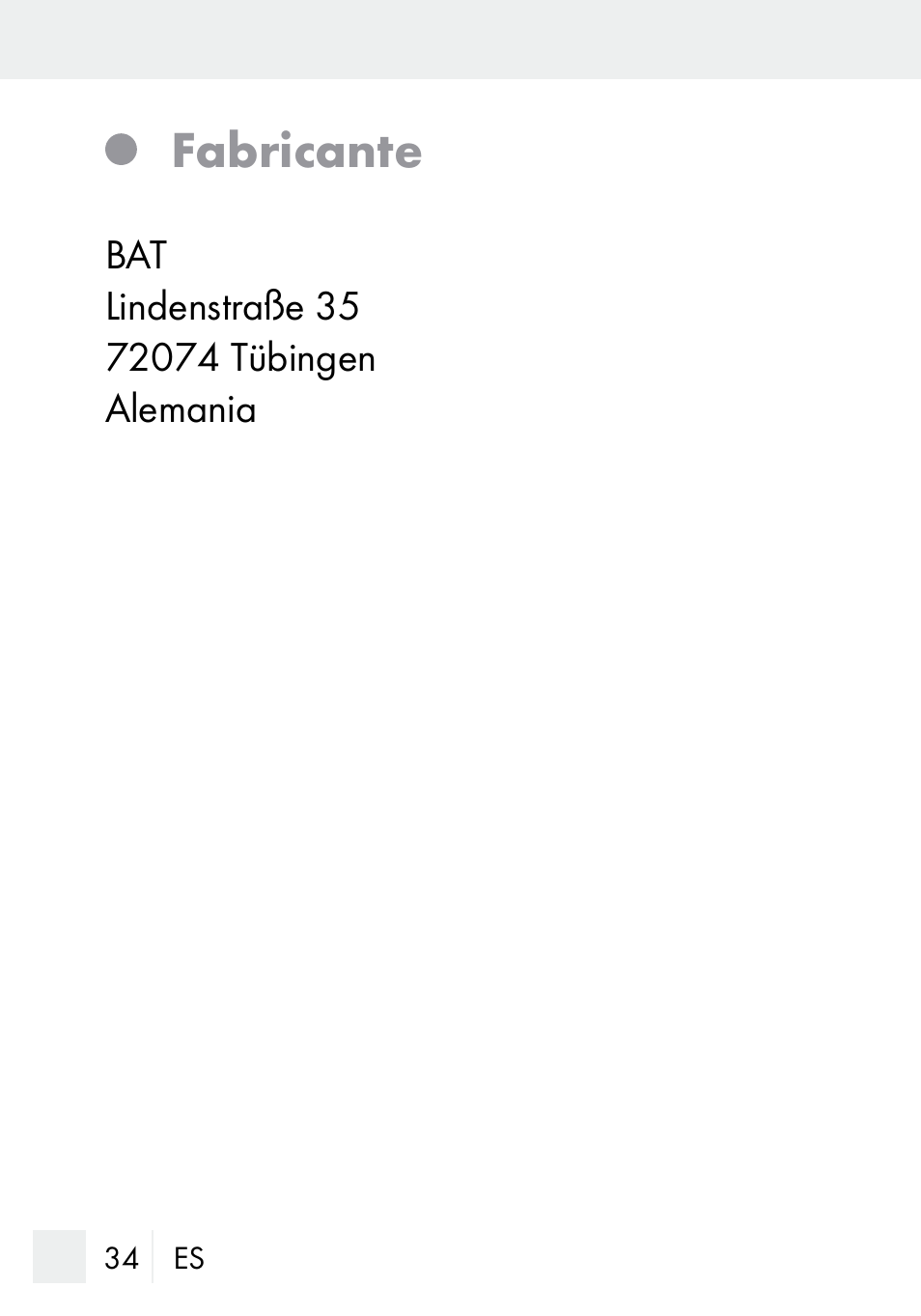 Fabricante | Silvercrest DZ 20 User Manual | Page 34 / 149