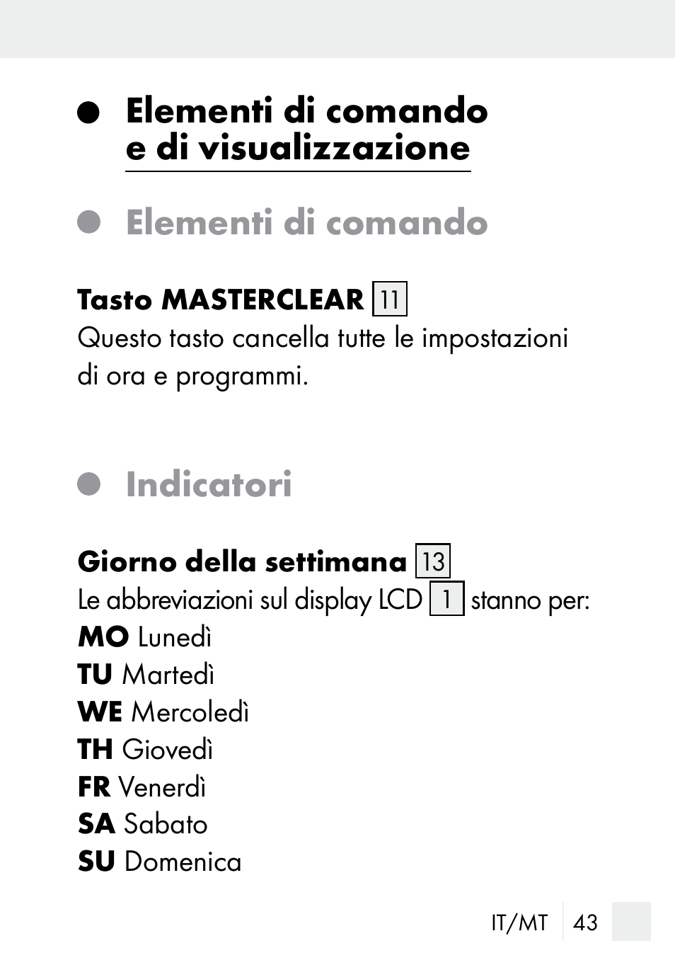 Indicatori | Silvercrest DZ 20 User Manual | Page 43 / 149