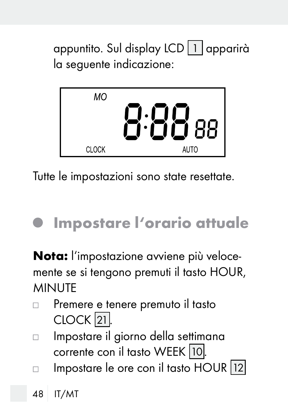 Impostare l‘orario attuale | Silvercrest DZ 20 User Manual | Page 48 / 149