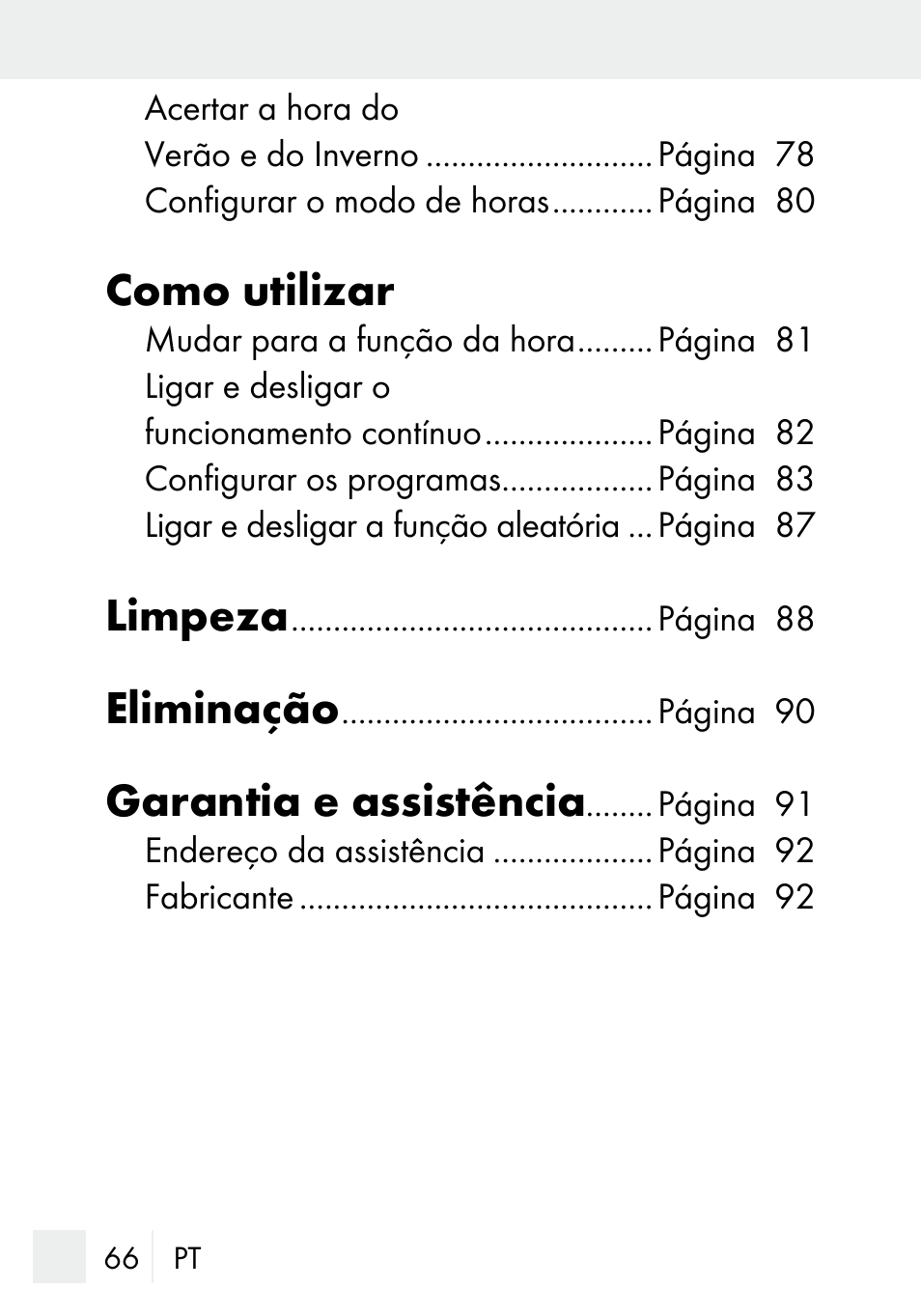 Como utilizar, Limpeza, Eliminação | Garantia e assistência | Silvercrest DZ 20 User Manual | Page 66 / 149