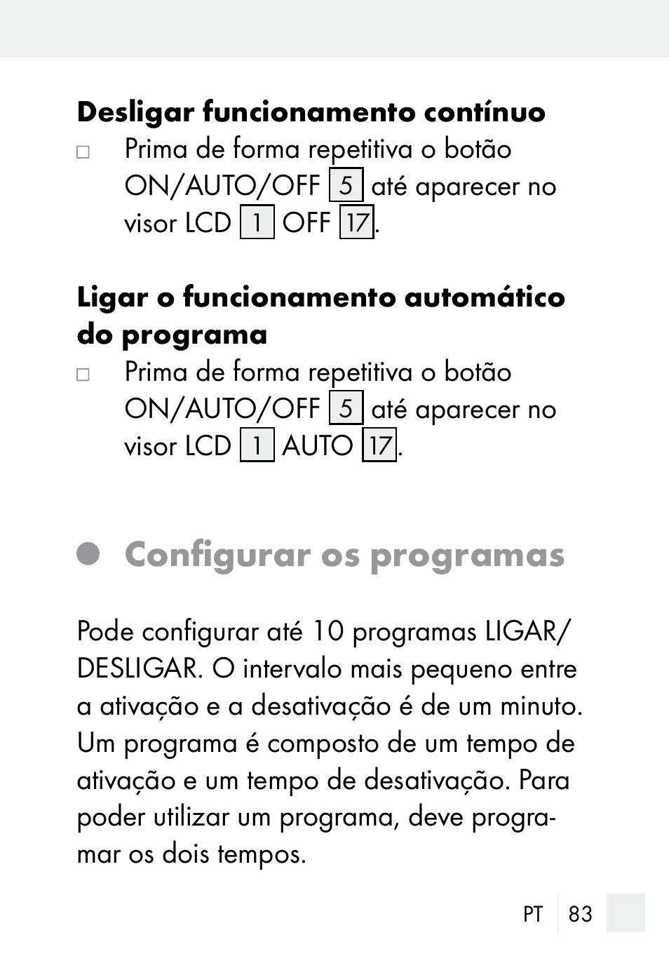 Configurar os programas | Silvercrest DZ 20 User Manual | Page 83 / 149