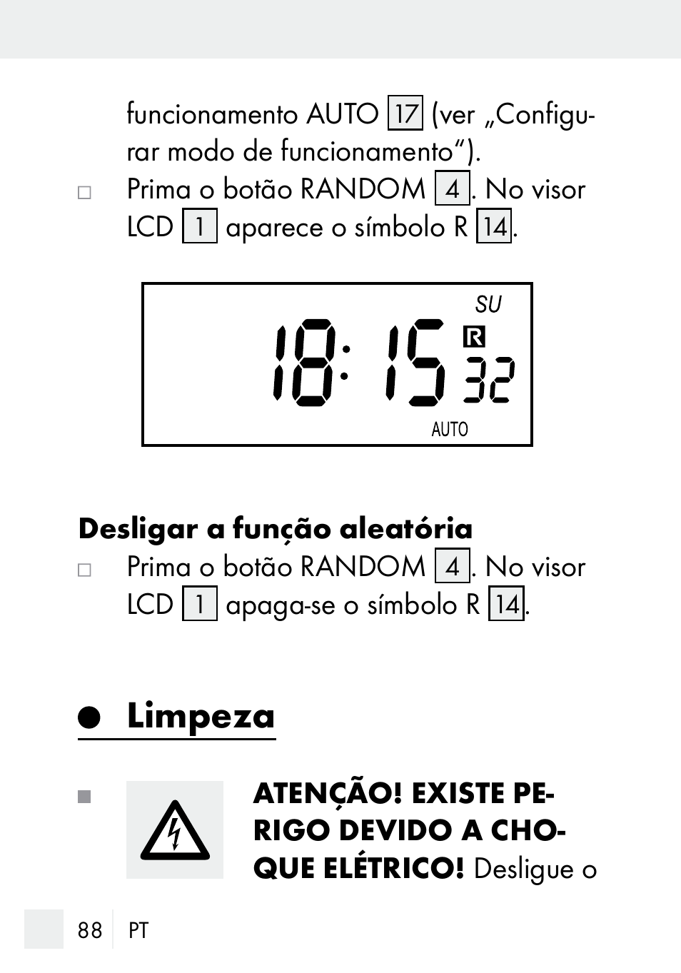 Limpeza | Silvercrest DZ 20 User Manual | Page 88 / 149