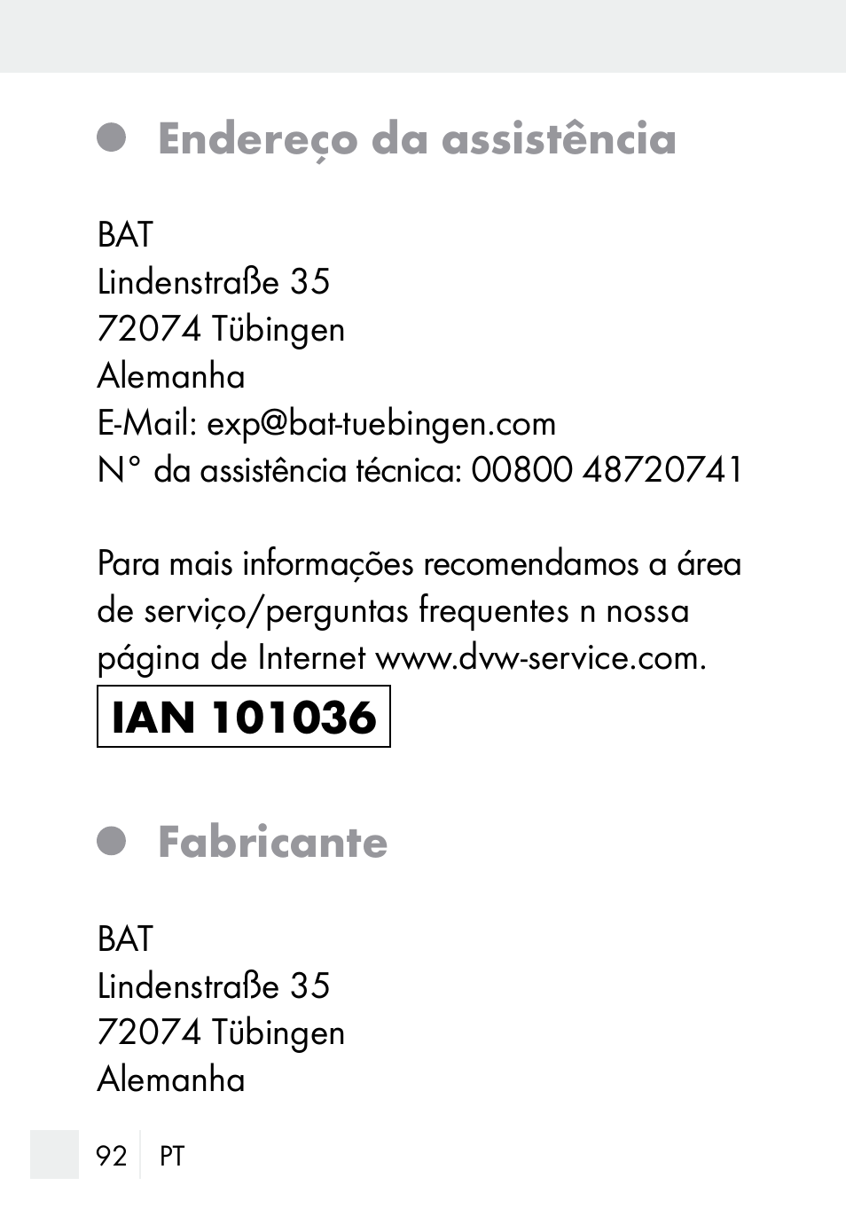 Endereço da assistência | Silvercrest DZ 20 User Manual | Page 92 / 149
