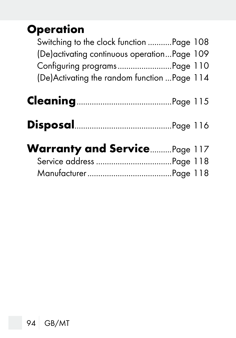 Operation, Cleaning, Disposal | Warranty and service | Silvercrest DZ 20 User Manual | Page 94 / 149