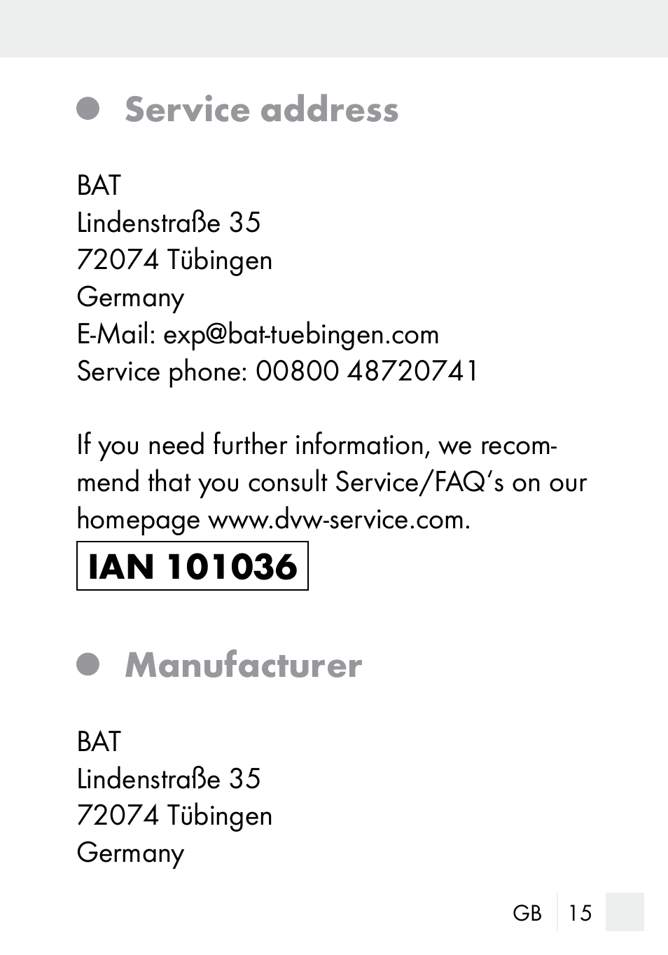 Service address | Silvercrest MZ 20-1 User Manual | Page 15 / 61