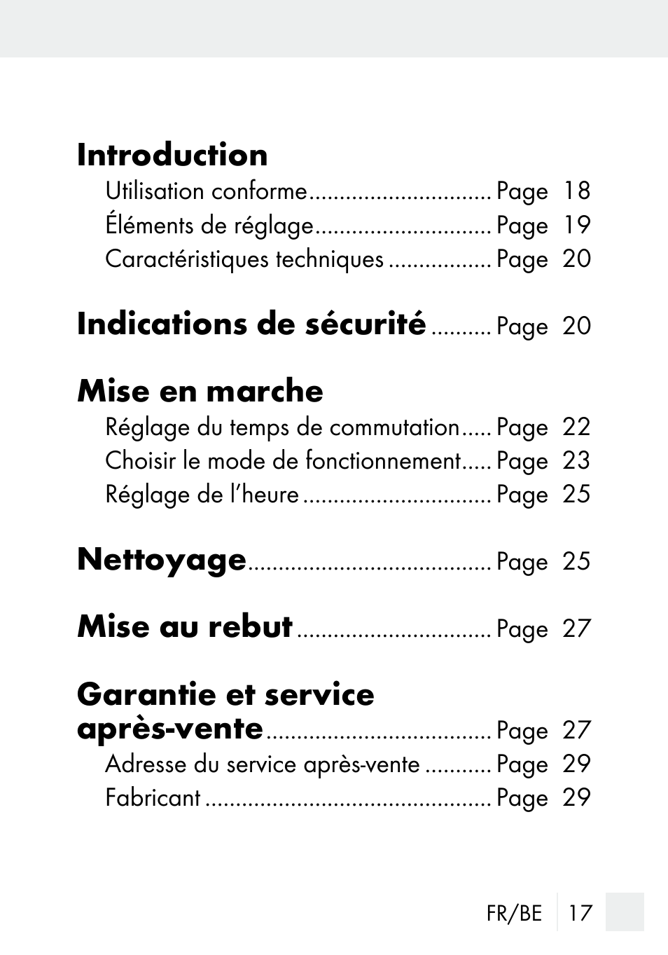 Introduction, Indications de sécurité, Mise en marche | Nettoyage, Mise au rebut, Garantie et service après-vente | Silvercrest MZ 20-1 User Manual | Page 17 / 61