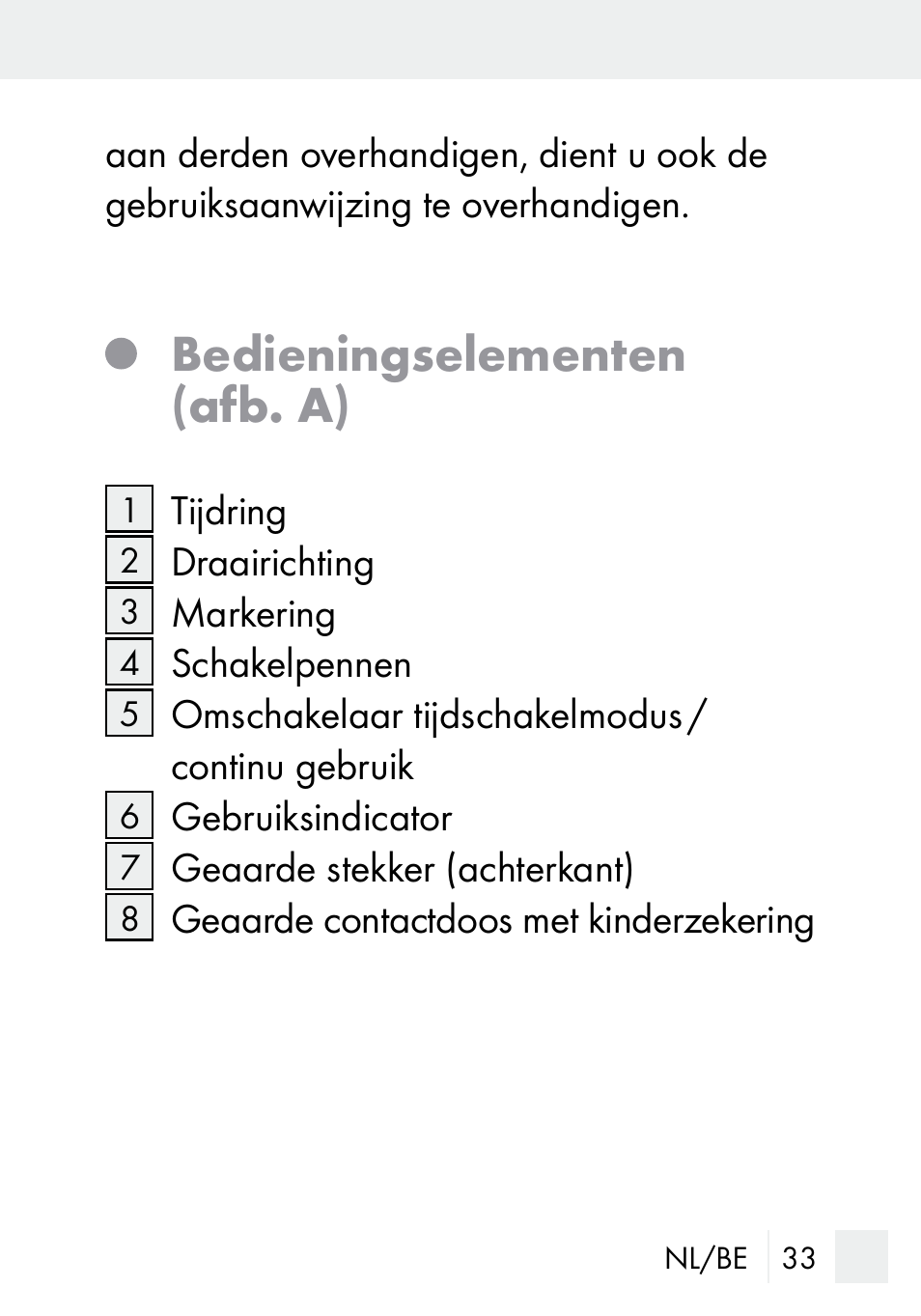 Bedieningselementen (afb. a) | Silvercrest MZ 20-1 User Manual | Page 33 / 61