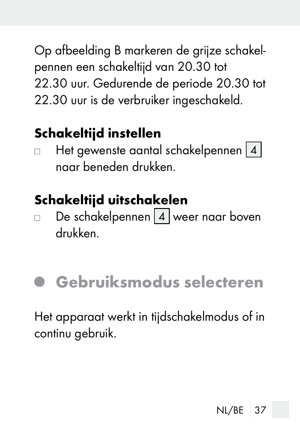 Gebruiksmodus selecteren | Silvercrest MZ 20-1 User Manual | Page 37 / 61