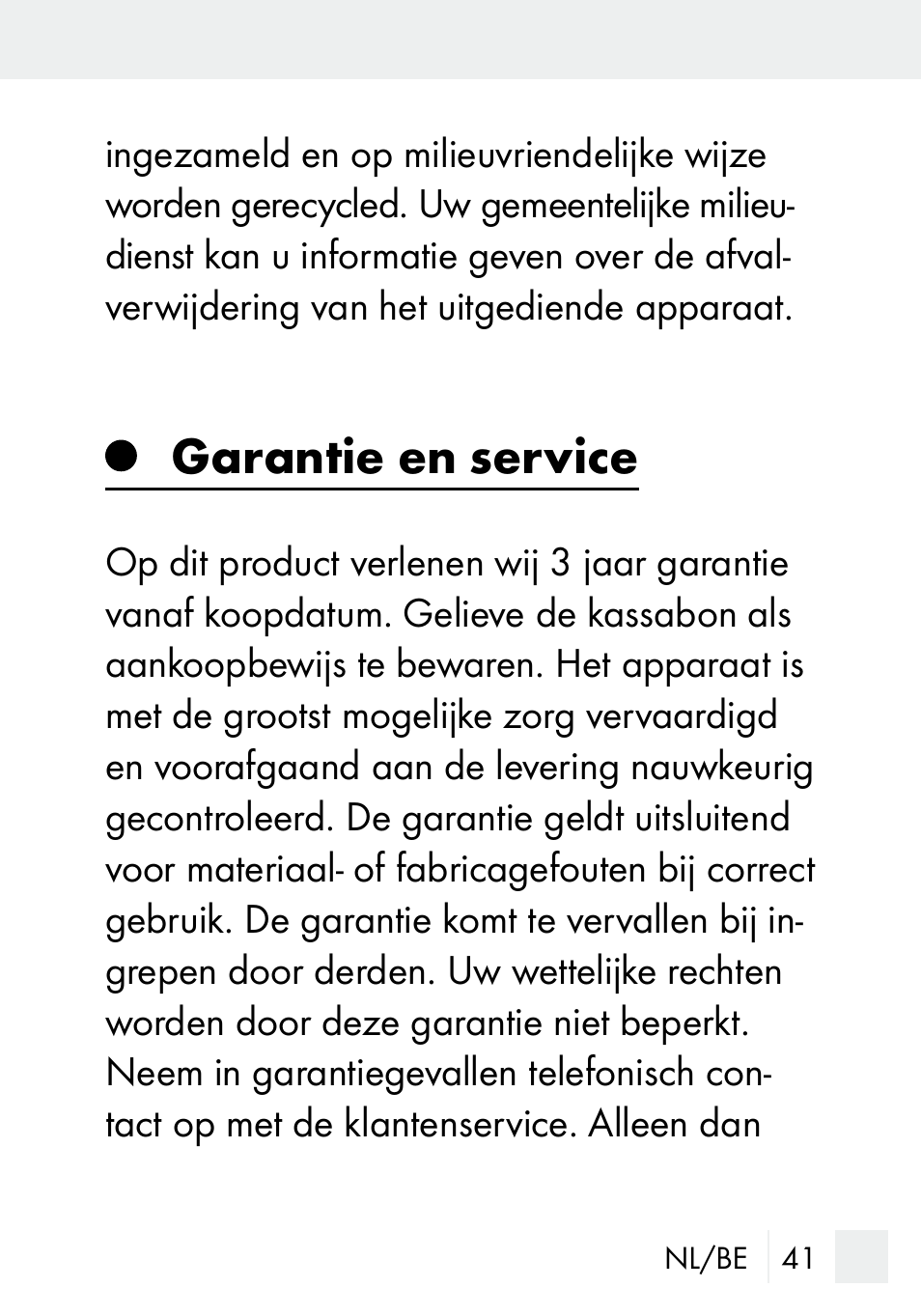 Garantie en service | Silvercrest MZ 20-1 User Manual | Page 41 / 61