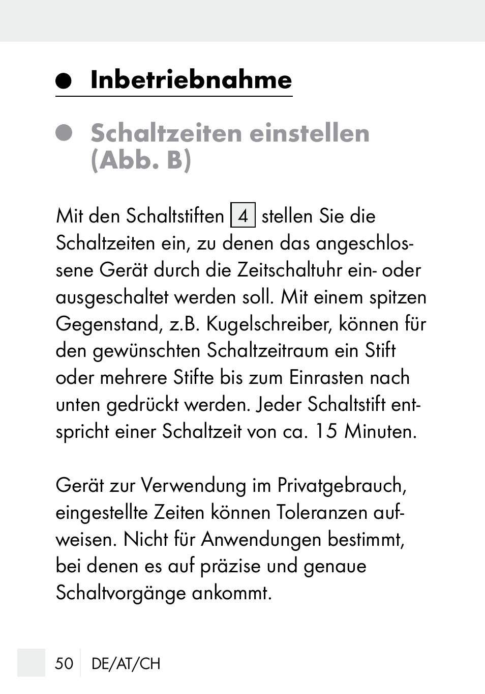 Inbetriebnahme schaltzeiten einstellen (abb. b) | Silvercrest MZ 20-1 User Manual | Page 50 / 61