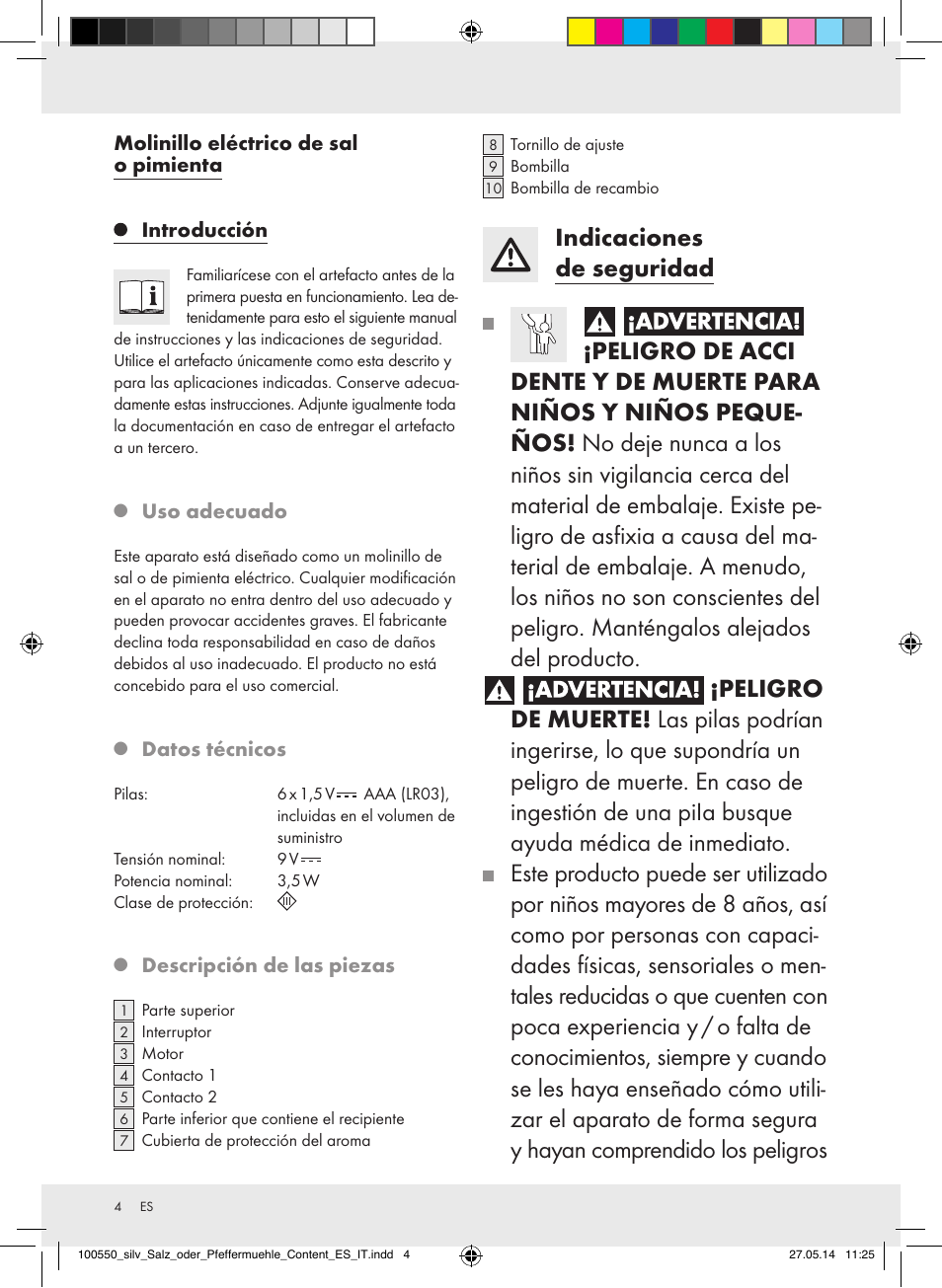 Silvercrest Z31498/Z31498A/Z31498B/Z31498C User Manual | Page 4 / 28