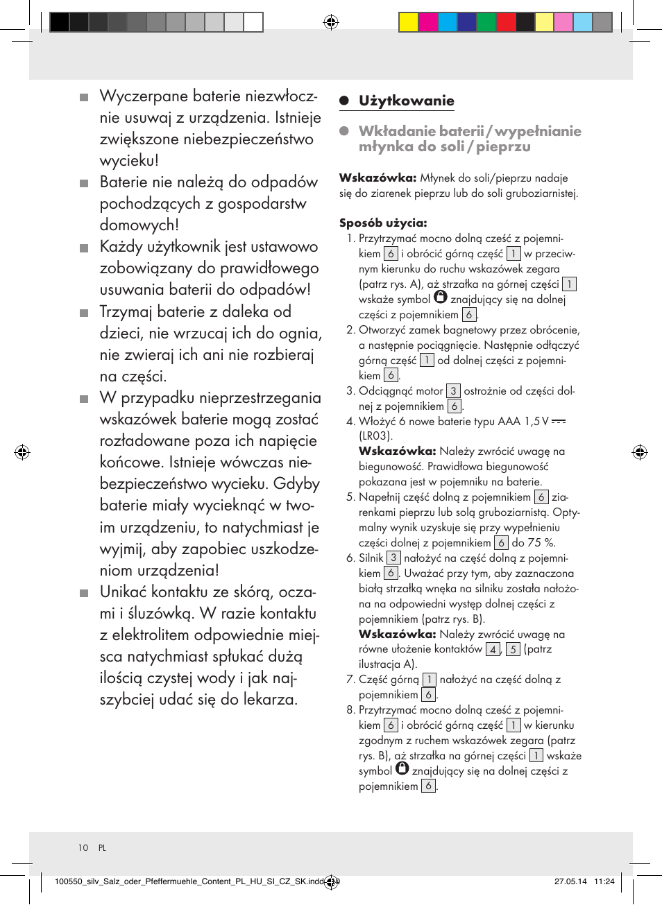 Użytkowanie | Silvercrest Z31498/Z31498A/Z31498B/Z31498C User Manual | Page 10 / 35