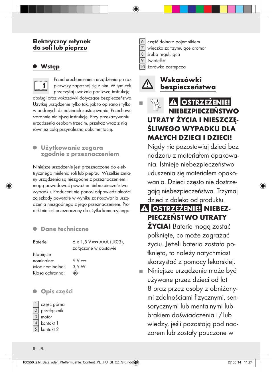 Silvercrest Z31498/Z31498A/Z31498B/Z31498C User Manual | Page 8 / 35