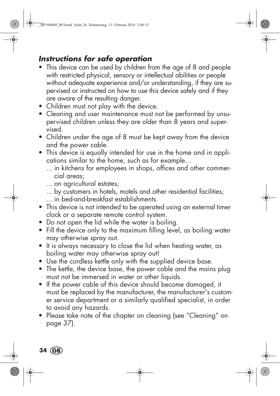 Silvercrest SWKS 2200 A1 User Manual | Page 36 / 54