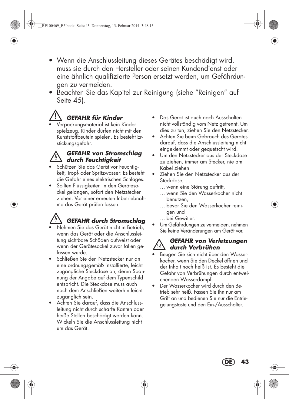 Silvercrest SWKS 2200 A1 User Manual | Page 45 / 54