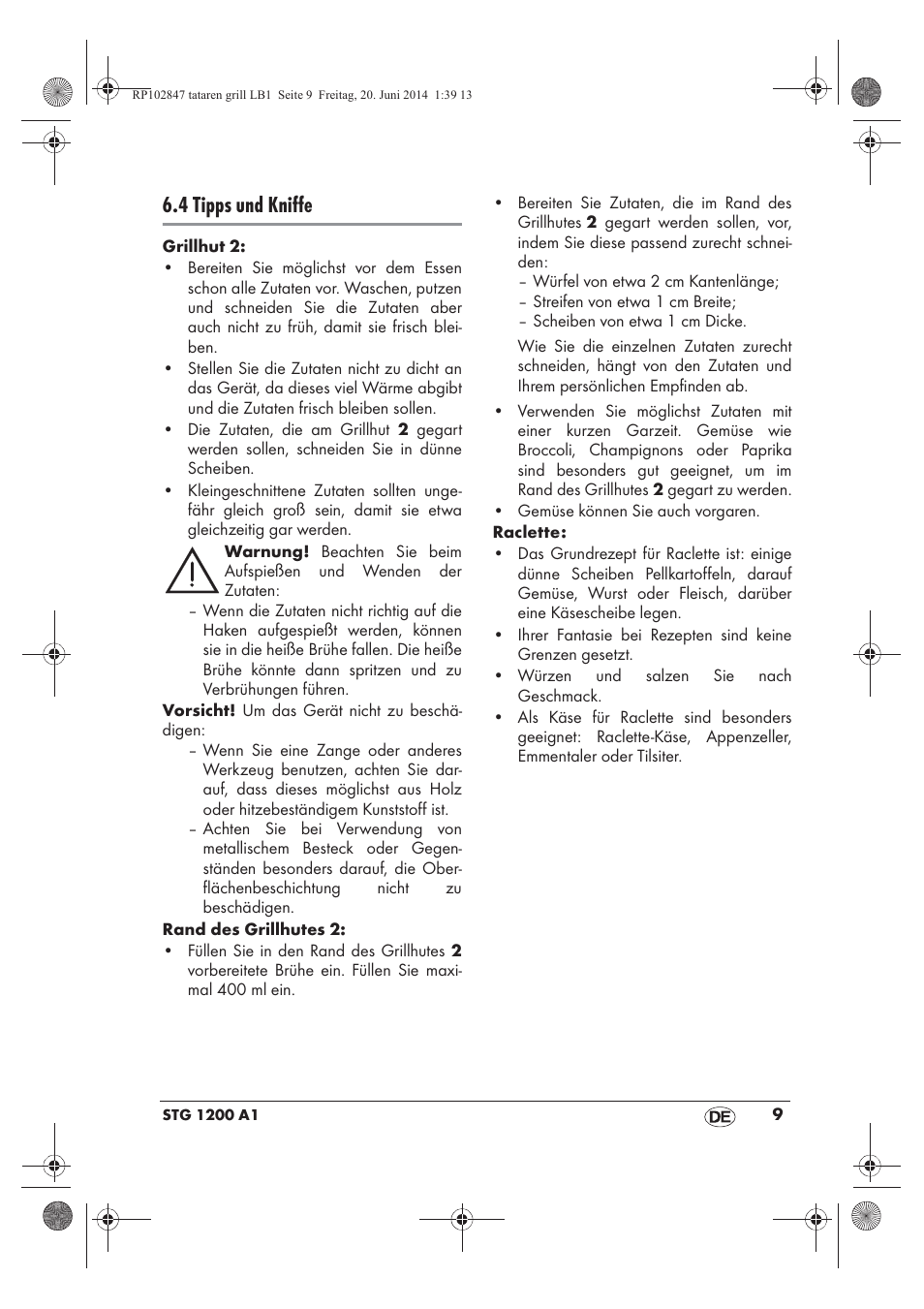 4 tipps und kniffe | Silvercrest STG 1200 A1 User Manual | Page 11 / 50
