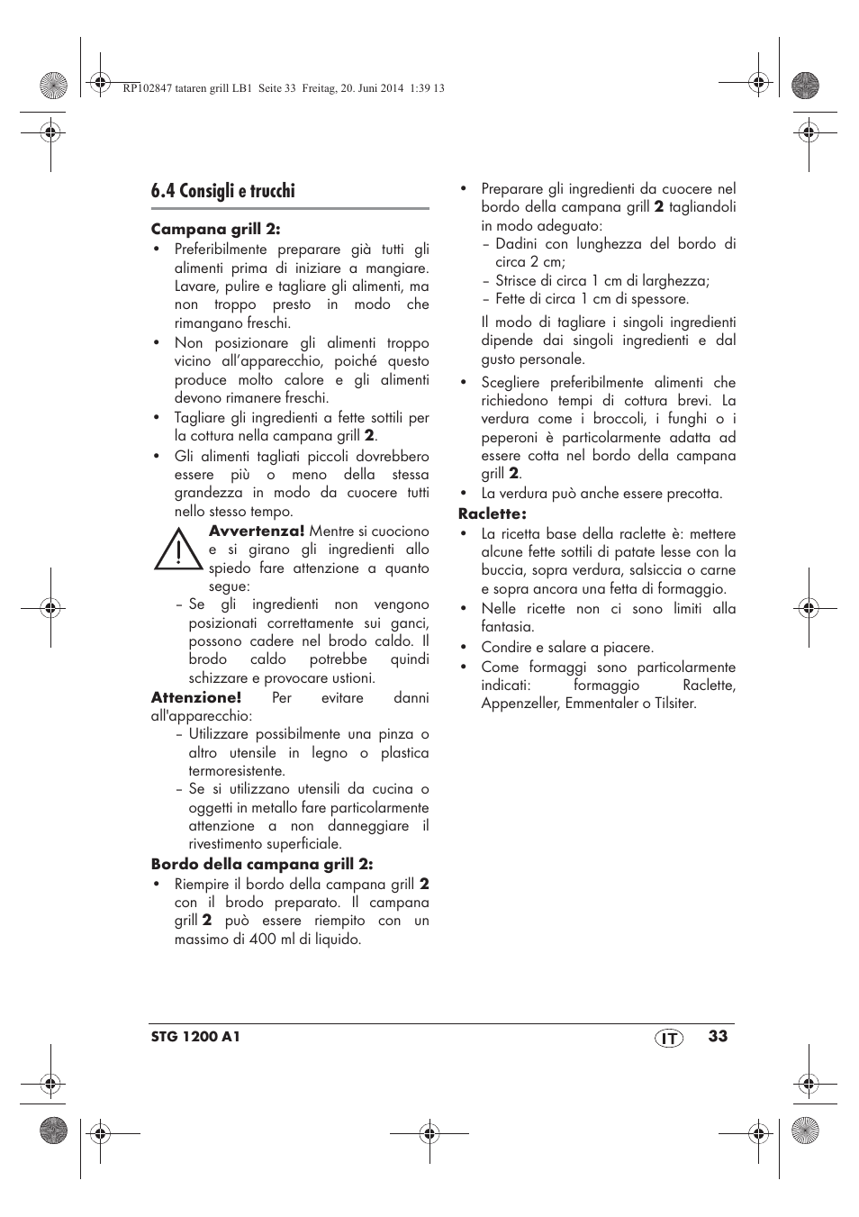 4 consigli e trucchi | Silvercrest STG 1200 A1 User Manual | Page 35 / 50