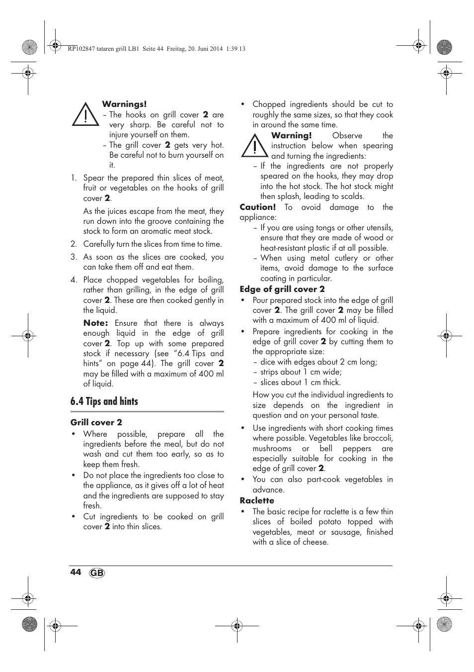 4 tips and hints | Silvercrest STG 1200 A1 User Manual | Page 46 / 50