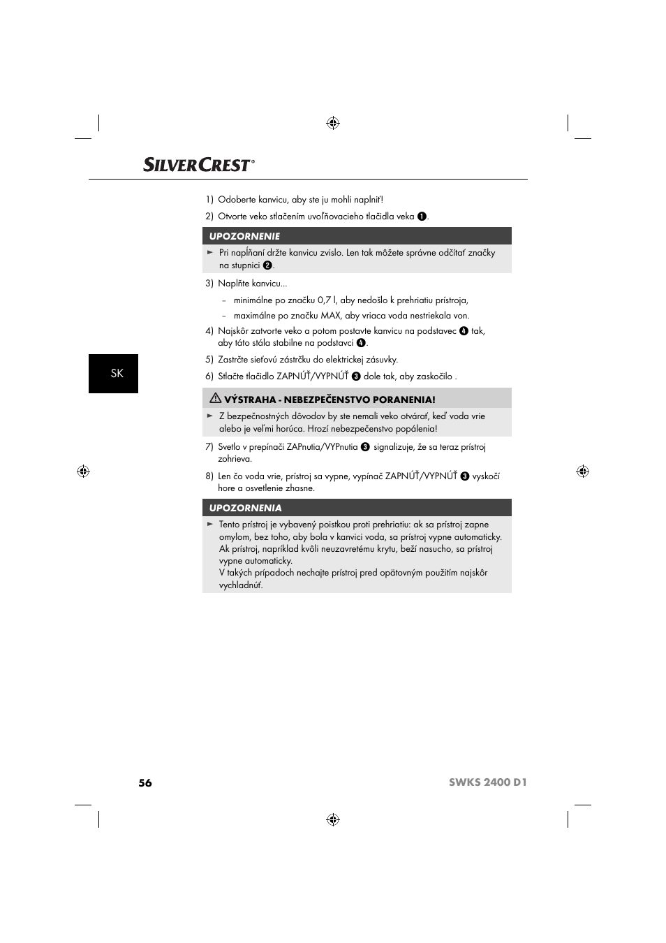 Silvercrest SWKS 2400 D1 User Manual | Page 59 / 76