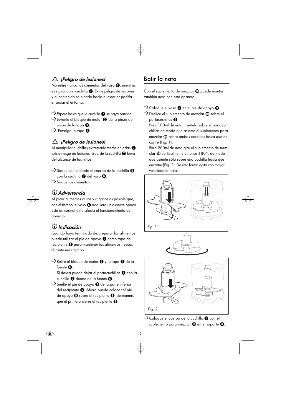 Batir la nata | Silvercrest SMZ 260 G1 User Manual | Page 9 / 44