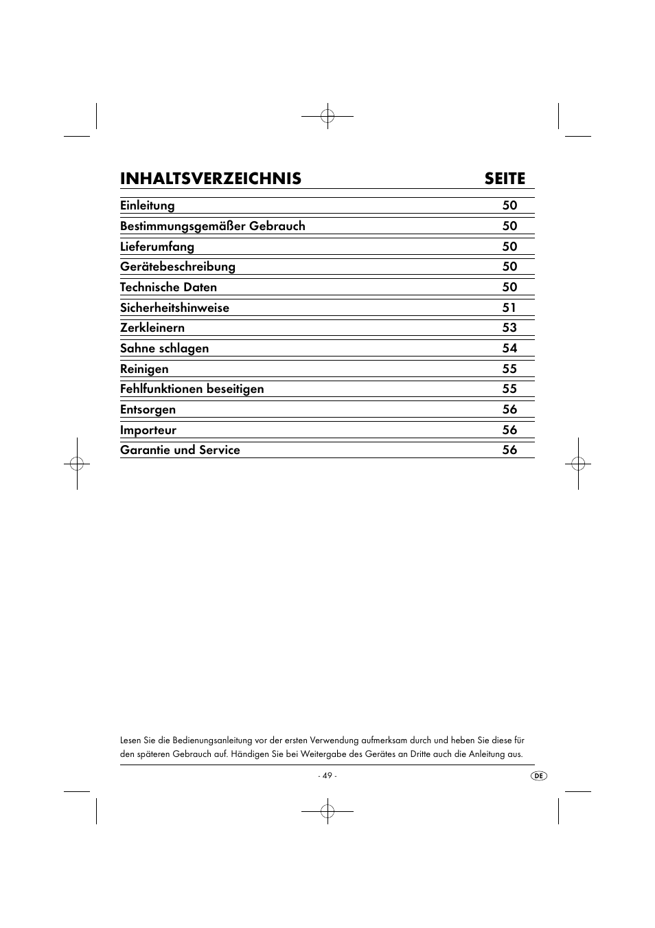Inhaltsverzeichnis seite | Silvercrest SMZ 260 G1 User Manual | Page 52 / 60