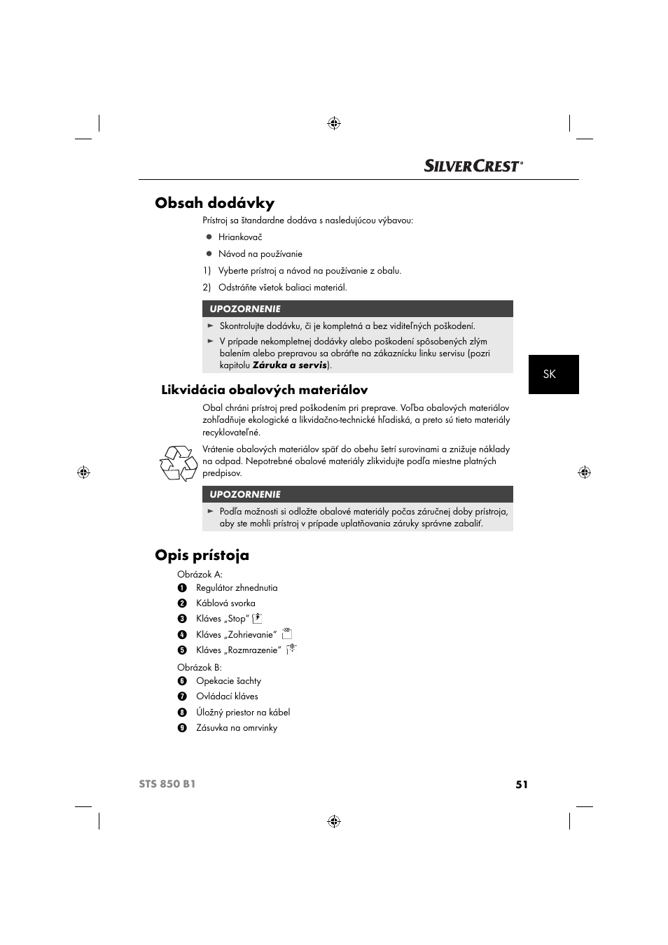 Silvercrest STS 850 C1 User Manual | Page 54 / 76