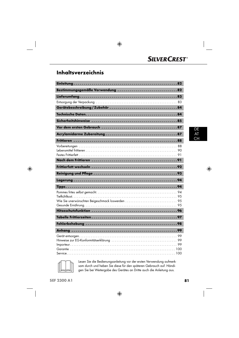 Silvercrest SEF 2300 A1 User Manual | Page 84 / 104