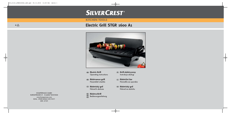 Silvercrest STGR 1600 A1 User Manual | 44 pages