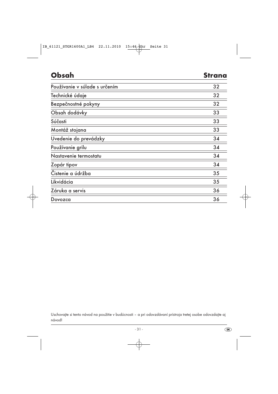 Silvercrest STGR 1600 A1 User Manual | Page 33 / 44