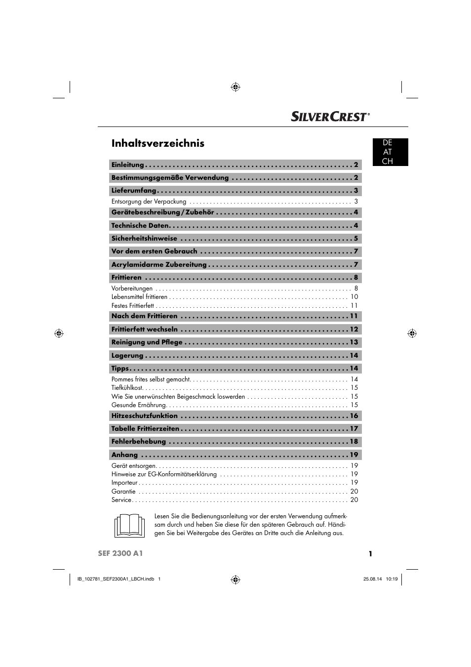 Silvercrest SEF 2300 A1 User Manual | Page 4 / 84
