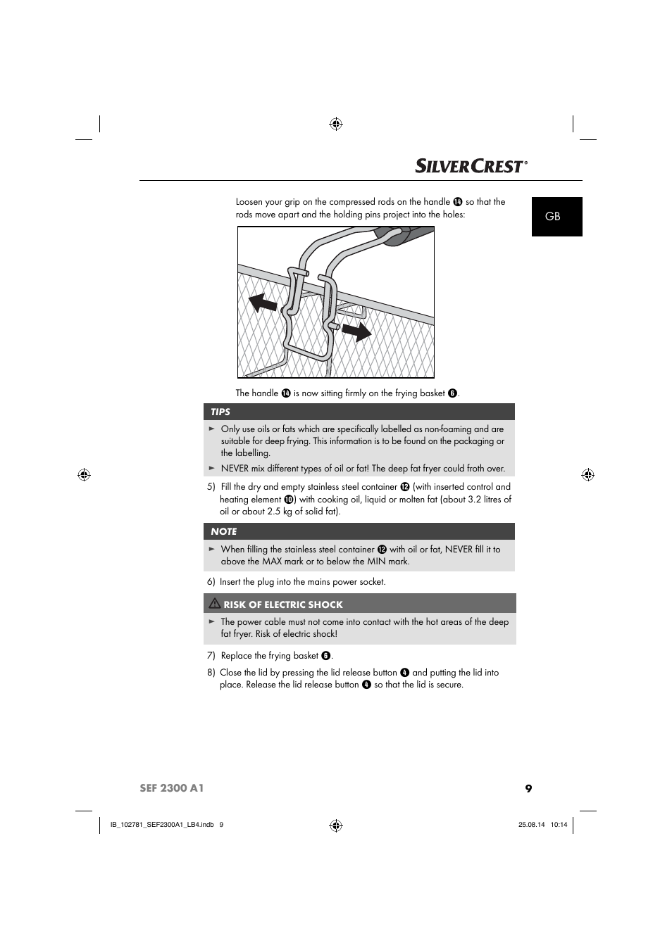 Silvercrest SEF 2300 A1 User Manual | Page 12 / 124