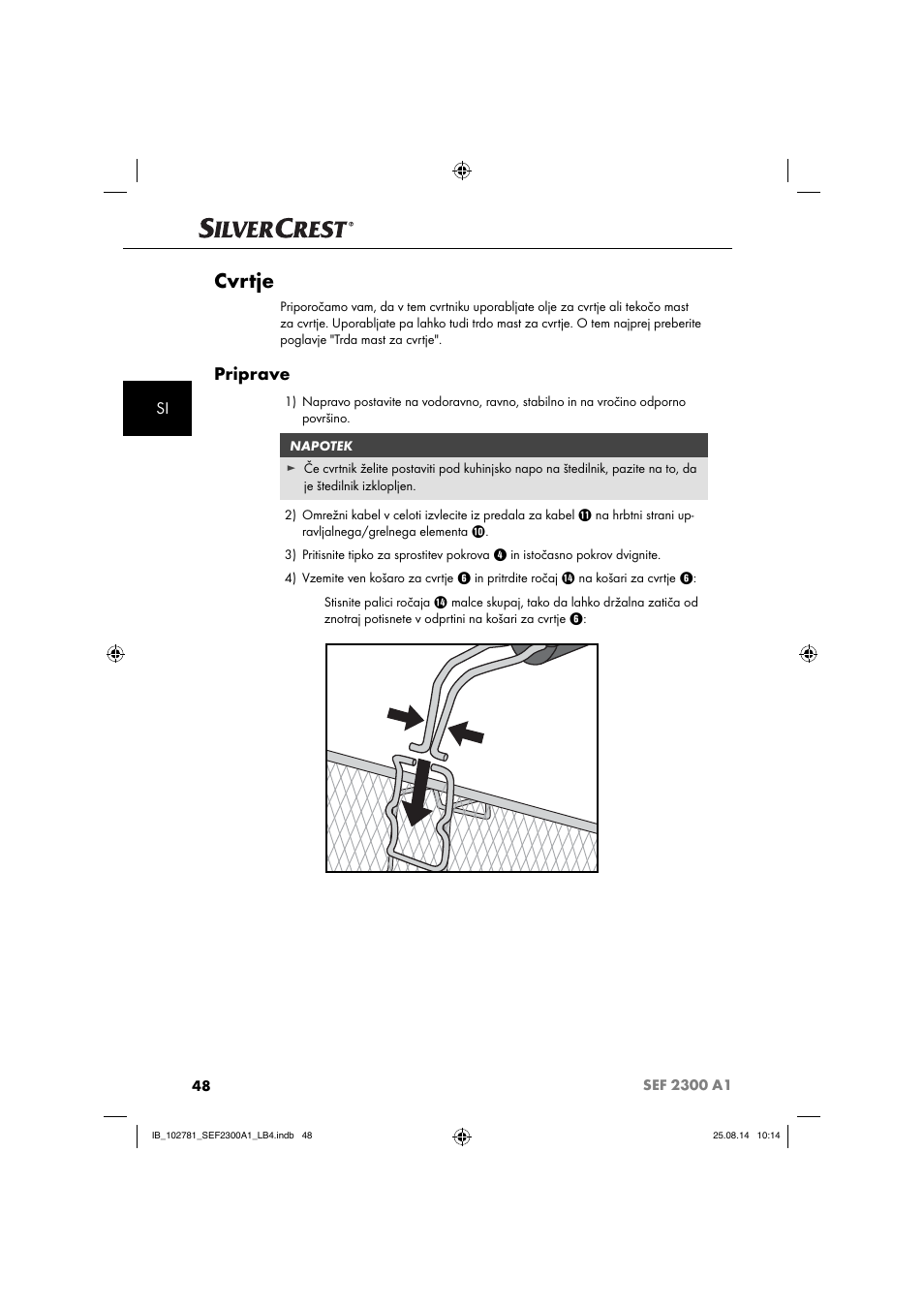 Cvrtje, Priprave | Silvercrest SEF 2300 A1 User Manual | Page 51 / 124