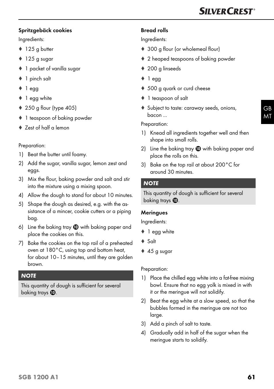 Silvercrest SGB 1200 A1 User Manual | Page 64 / 83
