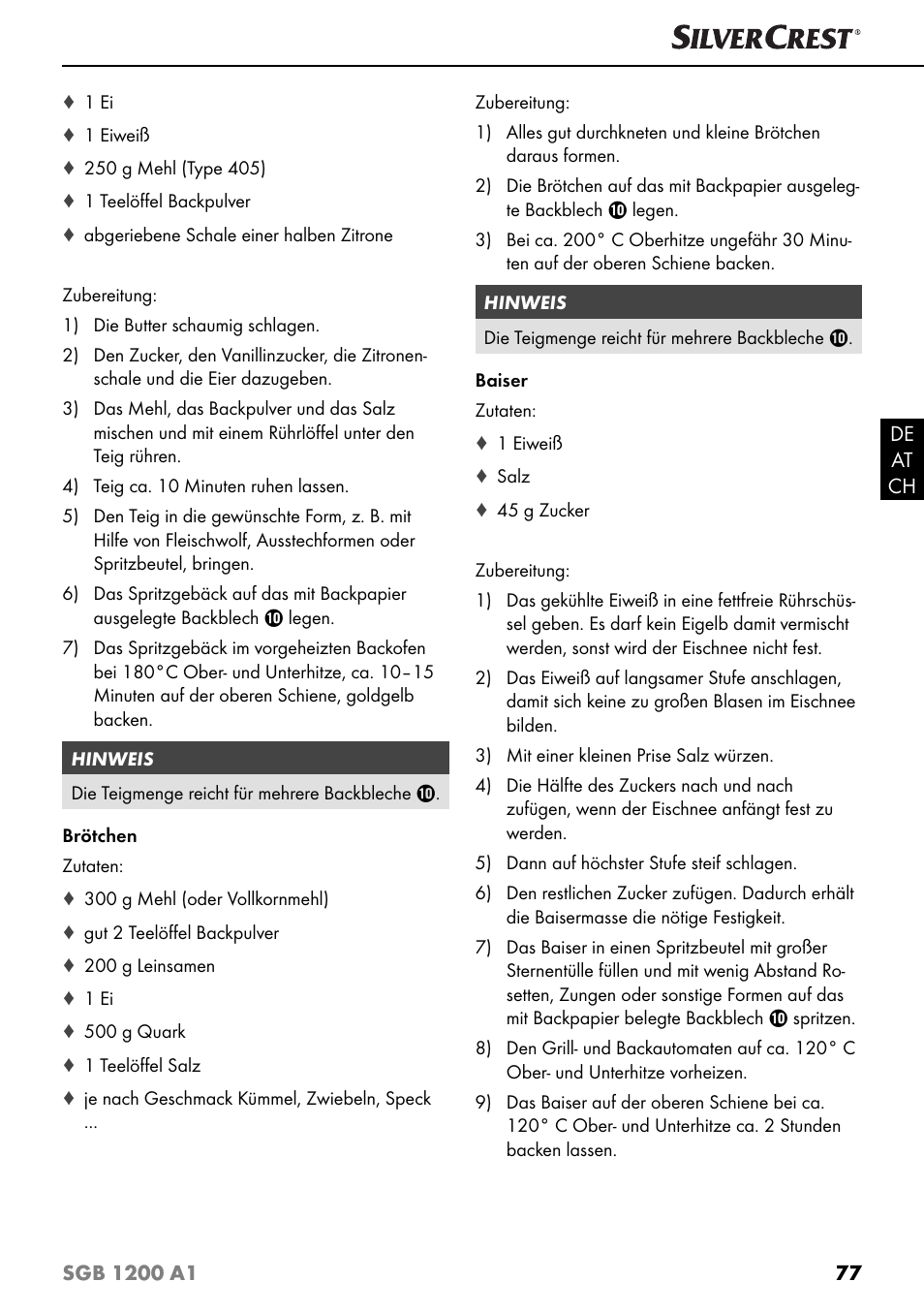 Silvercrest SGB 1200 A1 User Manual | Page 80 / 83