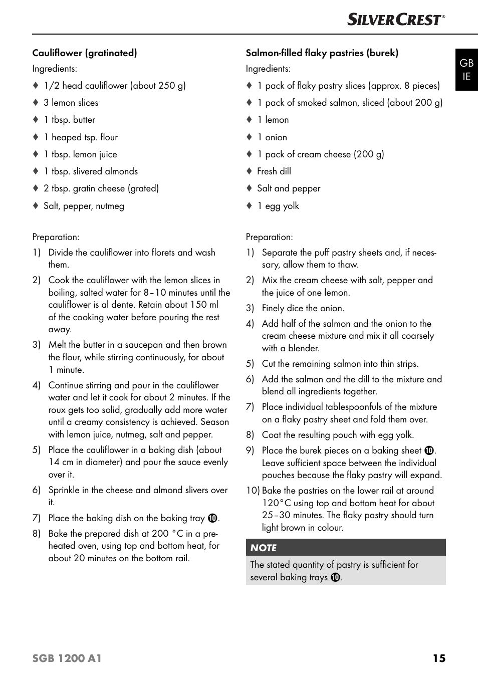 Silvercrest SGB 1200 A1 User Manual | Page 18 / 99