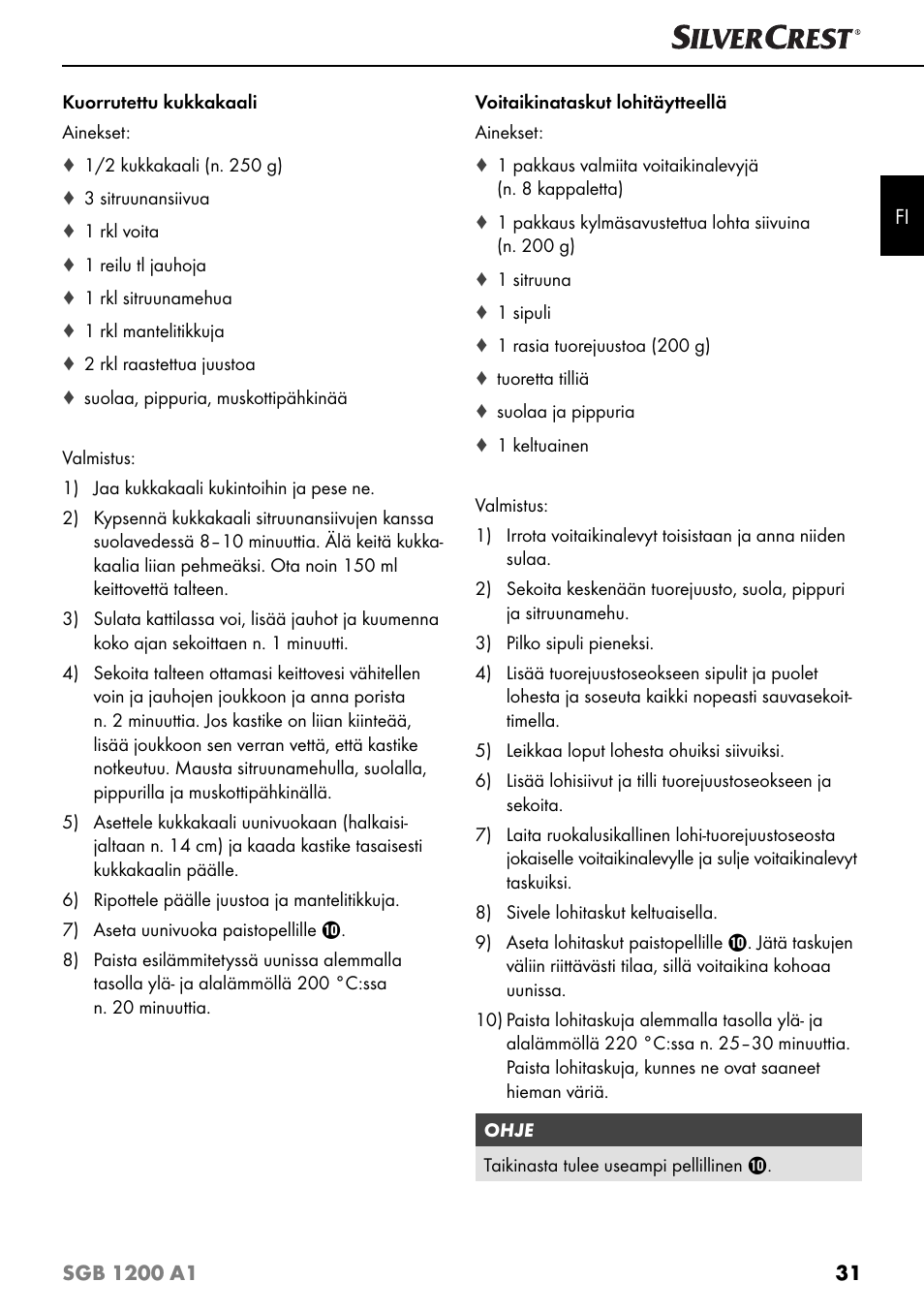 Silvercrest SGB 1200 A1 User Manual | Page 34 / 99