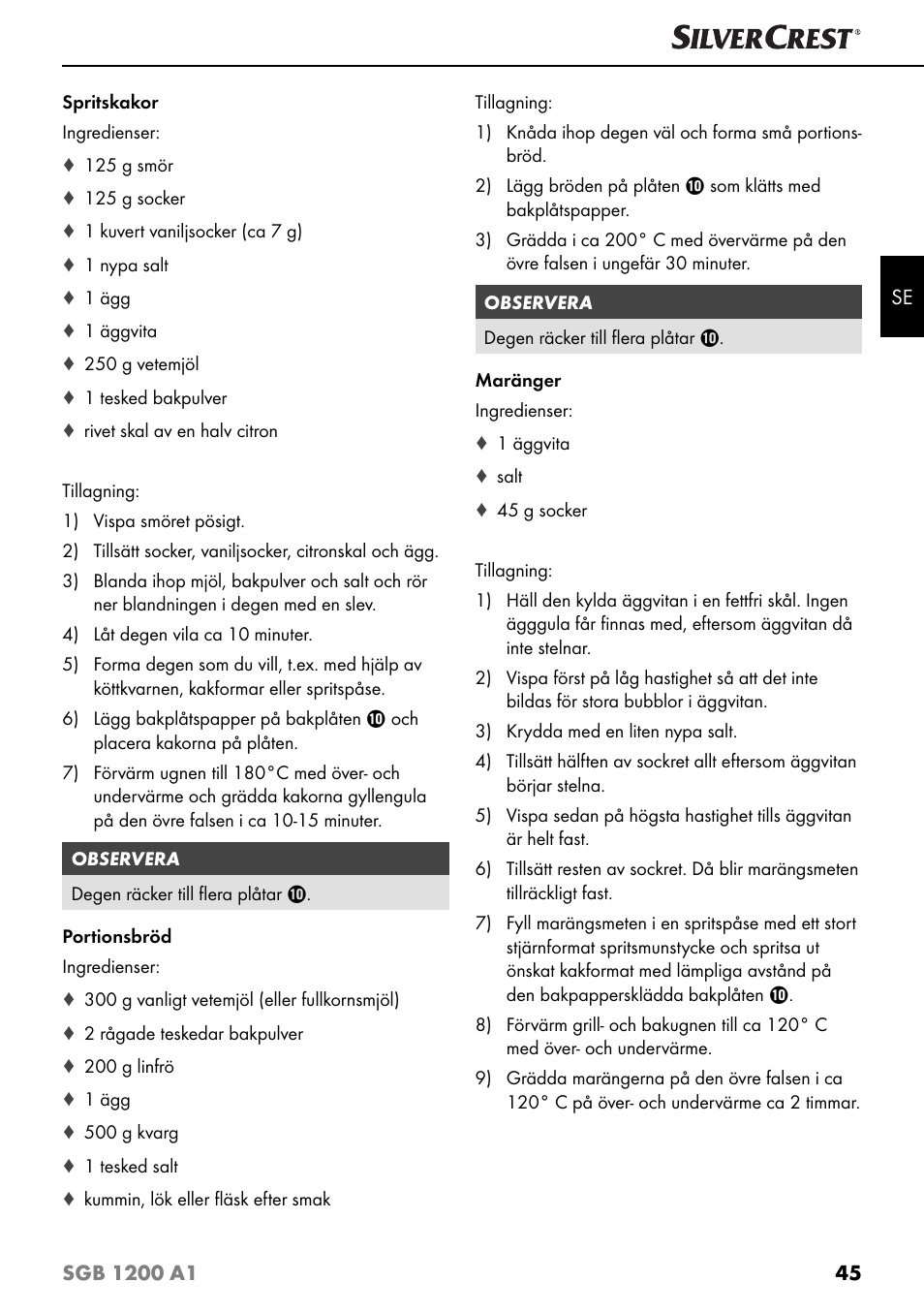 Silvercrest SGB 1200 A1 User Manual | Page 48 / 99