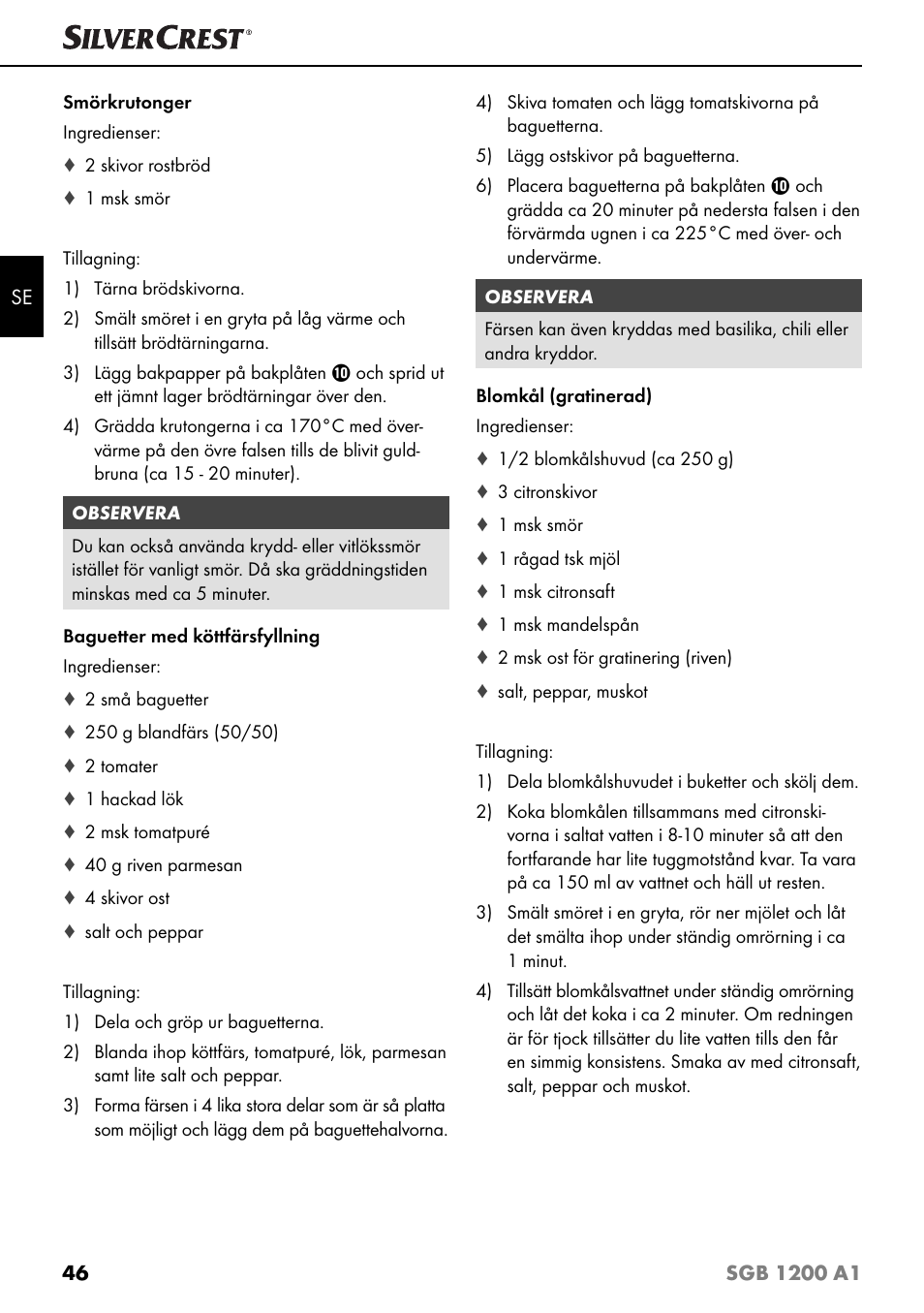 Silvercrest SGB 1200 A1 User Manual | Page 49 / 99