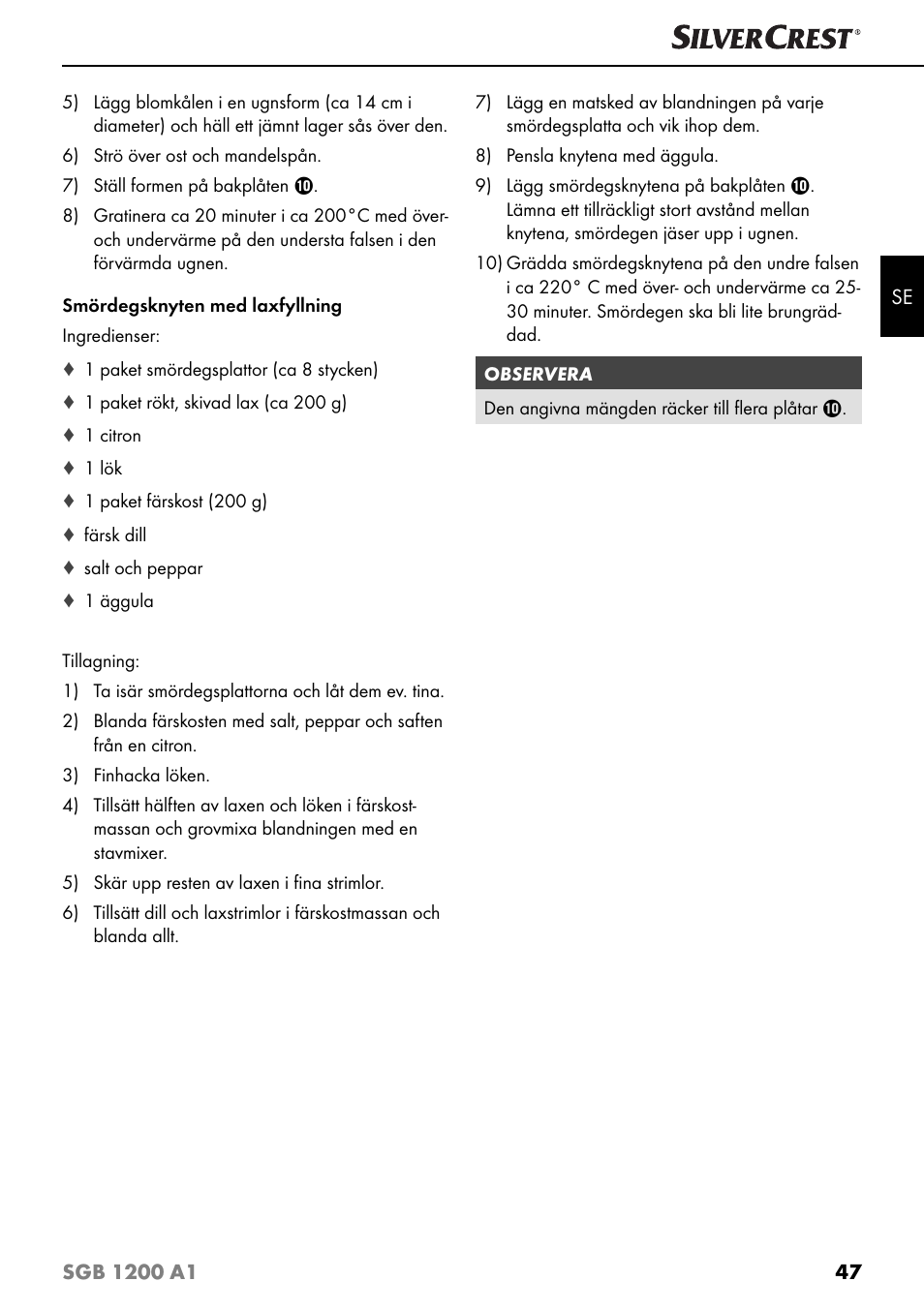 Silvercrest SGB 1200 A1 User Manual | Page 50 / 99