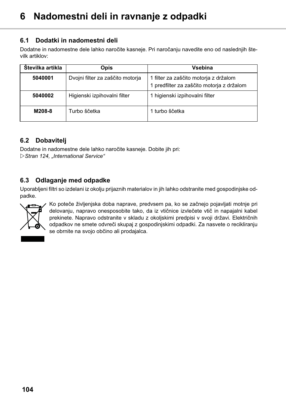 6 nadomestni deli in ravnanje z odpadki | Silvercrest SMZS 1600 A1 User Manual | Page 104 / 126