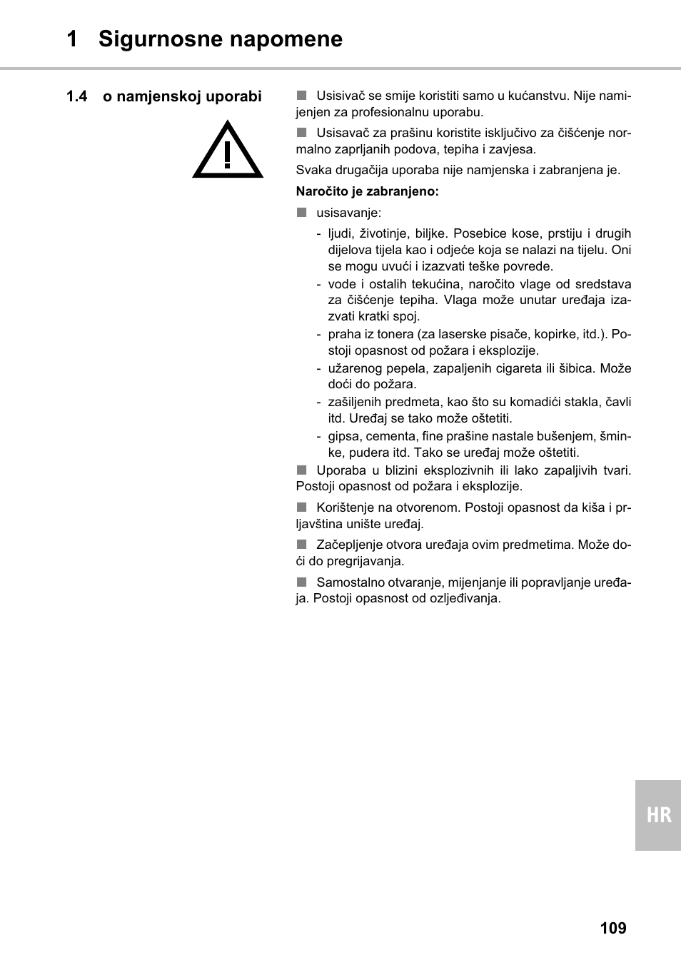 1 sigurnosne napomene hr | Silvercrest SMZS 1600 A1 User Manual | Page 109 / 126