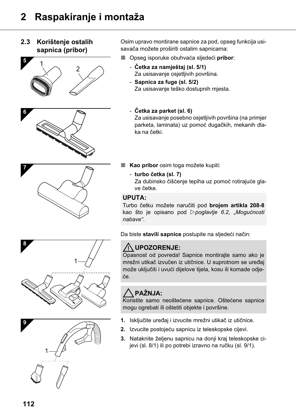 2 raspakiranje i montaža | Silvercrest SMZS 1600 A1 User Manual | Page 112 / 126