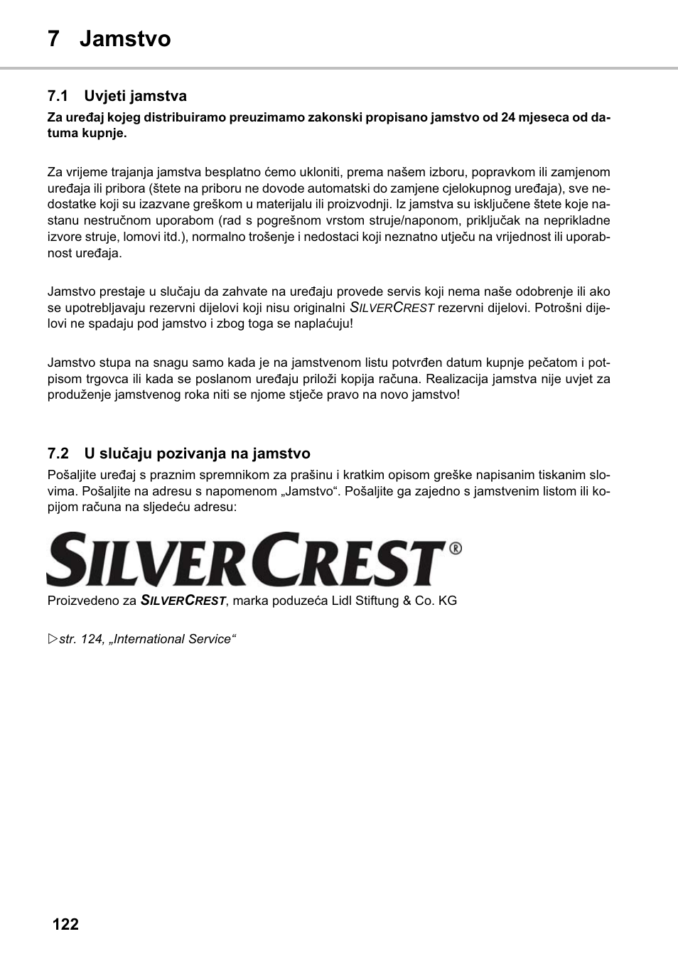 7 jamstvo | Silvercrest SMZS 1600 A1 User Manual | Page 122 / 126